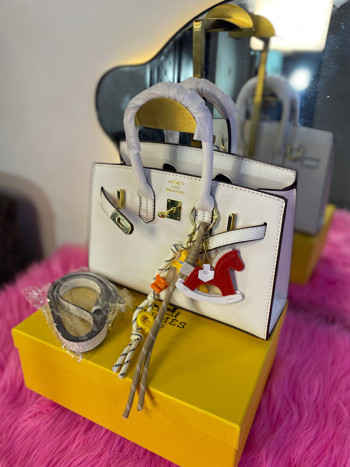 Hermes in box with accessories